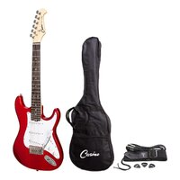 Casino ST-Style Short Scale 3/4 Size Electric Guitar Set Trans Wine Red