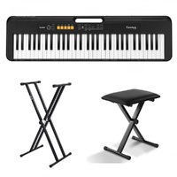 Casio CT-S100BK Casiotone Keyboard - Black + Keyboard Stand + keyboard Stool
