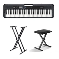 Casio Casiotone CTS300 61-Key Keyboard + Double Braced Stand + Stool