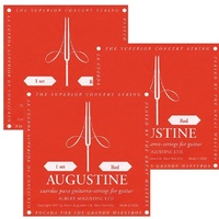 3 sets Augustine Classic Red Copper Bass / Nylon treble Classical Guitar Strings