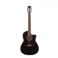 Cordoba 14 Jet Black Acoustic/Electric Nylon String Guitar w/ Gig Bag