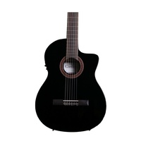 Cordoba C5-CEBK  Black, Acoustic/Electric Classical Guitar Fishman p/up + bag