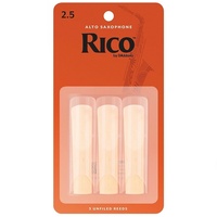 Rico Eb Alto Saxophone Reeds, Strength 2.5 ,  RJA0325 , 3-Pack