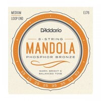 D'Addario EJ76 Phosphor Bronze Medium Gauge Mandola Strings loop End 15 - 52