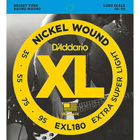 D'Addario EXL180 XL Extra Super Soft / Long scale Bass Guitar  Strings 35 - 95