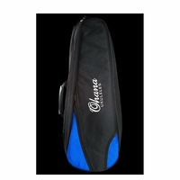 Ohana Ukuleles DB2-24BL  Deluxe Double Concert Gig Bag  Black / Blue