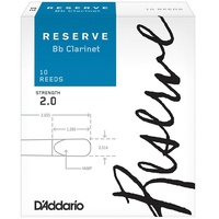 D'Addario Woodwinds Rico Reserve Bb Clarinet Reeds, Strength 2.0, 10-pack