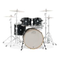 DW Design Series 4-Piece Shell Pack (10/12/16/22) in Satin Black