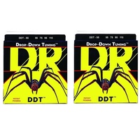 2 sets DR DDT-55 Drop Down Tuning Heavier 4-String Bass Guitar Strings 55 - 115