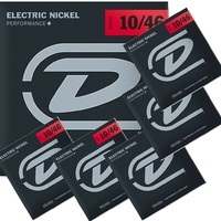 6 Sets Dunlop DEN1046 Electric Guitar Strings Light 10 - 46