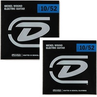 2 Sets Dunlop DEN1052 Electric Guitar Strings Lite / Heavy 10 - 52