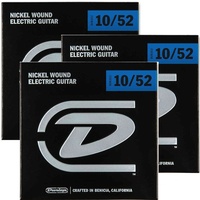 3 Sets Dunlop DEN1052  Electric Guitar Strings Lite / Heavy 10 - 52