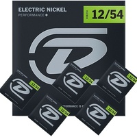 6 Sets Dunlop DEN1254 Nickel Plated Steel Electric Strings - .012-.054 - Heavy