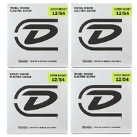 Dunlop Super Bright Electric Guitar Strings - .012 -.054 Heavy - 4 Sets 