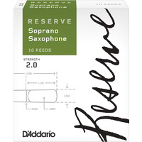 D'Addario Reserve Soprano Saxophone Reeds, Strength 2.0, 10-pack