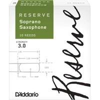D'Addario Reserve Soprano Saxophone Reeds, Strength 3.0, 10-pack