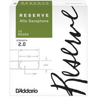 D'Addario Woodwinds Rico Reserve Alto Saxophone Reeds, Strength 2.0, 10-pack