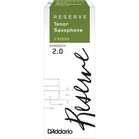 D'Addario Reserve Tenor Saxophone Reeds, Strength 2.0, 5-Pack