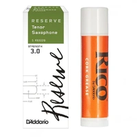 Rico Reserve Tenor Saxophone Reeds, Strength 3, - 5 pack + Cork Grease
