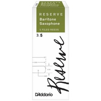 D'Addario Woodwinds Rico Reserve Baritone Saxophone Reeds, Strength 3.5, - 5 Reeds