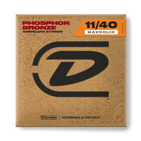 Dunlop DMP1140 Mandolin Strings, Phosphor Bronze, Medium, .011-.040,