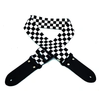 DSL Straps DP20-CHECK-WHITE Digital Print Checker Black White