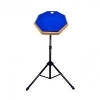 BBT 10 inch Drum Practice Pad - Blue with Tripod Stand