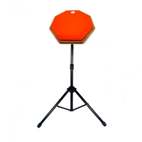 BBT 10 inch Drum Practice Pad - Orange with Tripod Stand