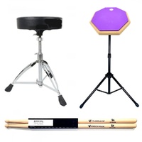 BBT Pack Purple Practice Pad & Stand Vic Firth Nova 5A - DA130 Drum Stool