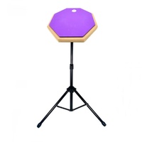BBT 10 inch Drum Practice Pad - Purple with Tripod Stand