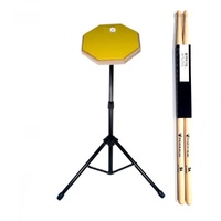 BBT 10" Drum Practice Pad with Stand + Vic Firth Nova Angkor 5A Drumsticks