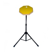 BBT 10 inch Drum Practice Pad - Yellow With Tripod Stand