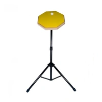 BBT 10 inch Drum Practice Pad - Yellow With Tripod Stand
