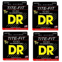 4 Sets DR Strings Tite-Fit Nickel Plated  Electric Guitar Strings 10  - 50