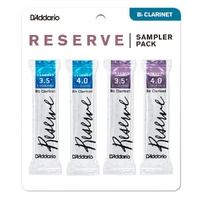 D'Addario Reserve Bb Clarinet Reed Sampler Pack, 3.5+/4.0