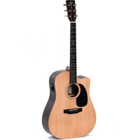 Sigma DTCE Acoustic Guitar w/ Solid Sitka Spruce Top Cutaway & Pickup