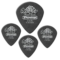 Dunlop Tortex Pitch Black 1.14 mm Jazz III Guitar Picks - 4 Picks
