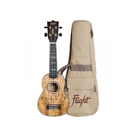 FLIGHT  DUS-410 QUILTED ASH Soprano SIZE Ukulele With Bag 