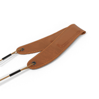 D'Addario Woodwinds Padded Leather Neck Strap, Tenor/Baritone, Brown/Brass