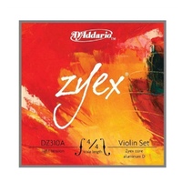 D'Addario Zyex DZ310A 4/4 Violin String Set Light Tension Aluminium D Full Set 