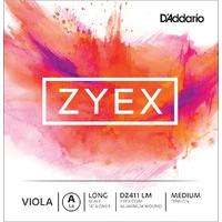 D'Addario Zyex Viola Single A String, Long Scale, Medium Tension