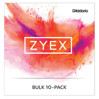 D'Addario Zyex Bass String Set, 3/4 Scale, Medium Tension, Bulk 10-Pack