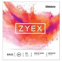 D'Addario Zyex DZ610 3/4 Scale Medium Tension Double Bass String Set