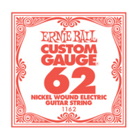 1 X Ernie Ball Nickel Wound Single Electric Guitar String .062 Gauge PO1162