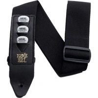 Ernie Ball Pickholder Polypro Strap, Black ( Picks Not Included ) 4039 
