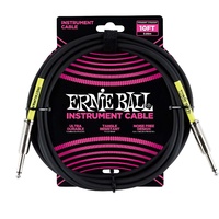 Ernie Ball 10' Straight / Straight Instrument Cable - Black - 3m
