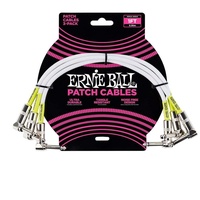 Ernie Ball Instrument Patch Cable, White, 1ft angle / Angle 3 cables 12' / 30cm