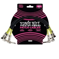 Ernie Ball Instrument Patch Cable, Black, 1ft angle / Angle 3 cables 12 inch