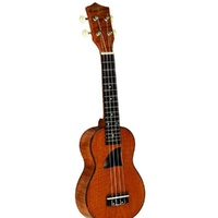 Eddy Finn Ukulele Soprano Flamed Okume  Uke TF-11S Aquila Strings High Gloss