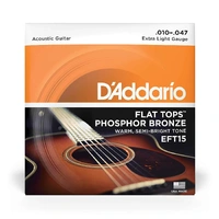 D'Addario EFT15  Flat Tops PB Extra  Light Acoustic Guitar Strings 10 - 47